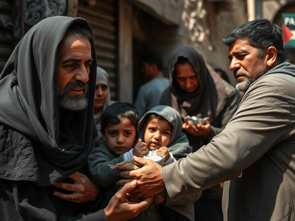 Los palestinos se desploman de hambre por las calles de&nbsp;Gaza